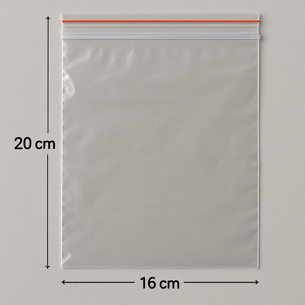 Kilitli Torba Şeffaf Poşet 16x20 cm Çerez, Buzdolabı, Saklama Naylonu