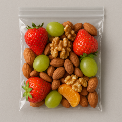 Kilitli Torba Şeffaf Poşet 16x20 cm Çerez, Buzdolabı, Saklama Naylonu