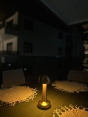 Dekoratif Şarjlı Dokunmatik LED Mantar Masa Lambası
