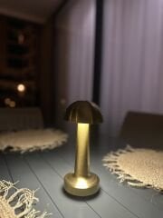 Dekoratif Şarjlı Dokunmatik LED Mantar Masa Lambası