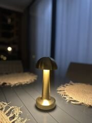 Dekoratif Şarjlı Dokunmatik LED Mantar Masa Lambası