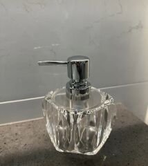 Akrilik Modern Sıvı Sabunluk 200 ml Beyaz