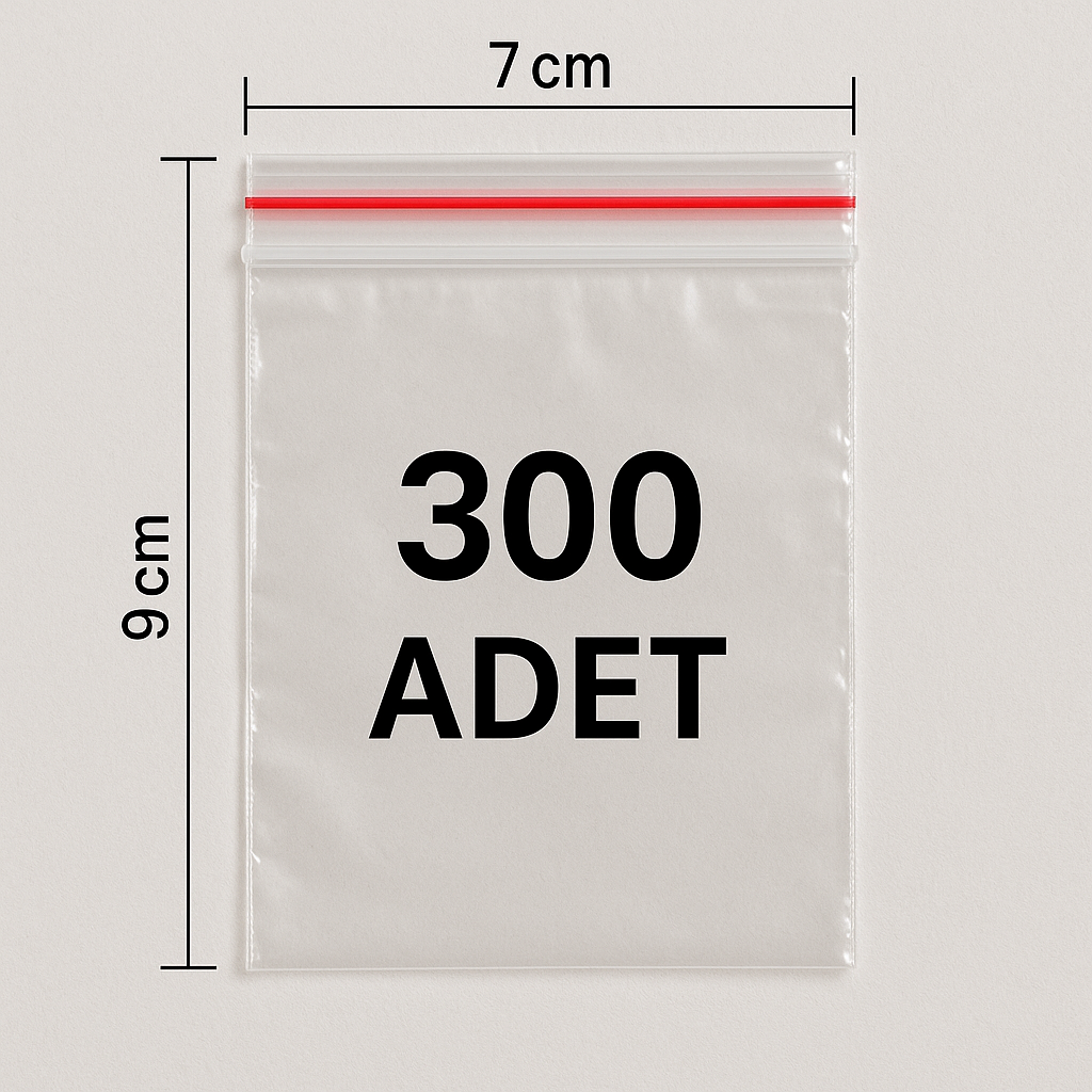 Kilitli Torba Şeffaf Poşet 7x9 cm Çerez, Buzdolabı, Saklama Naylonu