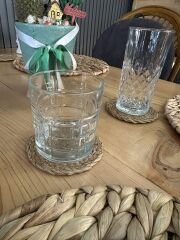 Dekoratif Doğal Hasır Bardak Altlığı – 6’lı Set
