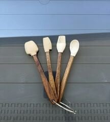 Akasya Silikon Kaşık Seti 4'lü