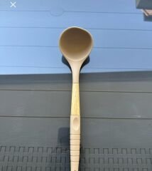Ahşap Silikon Kepçe 32 Cm Kahverengi