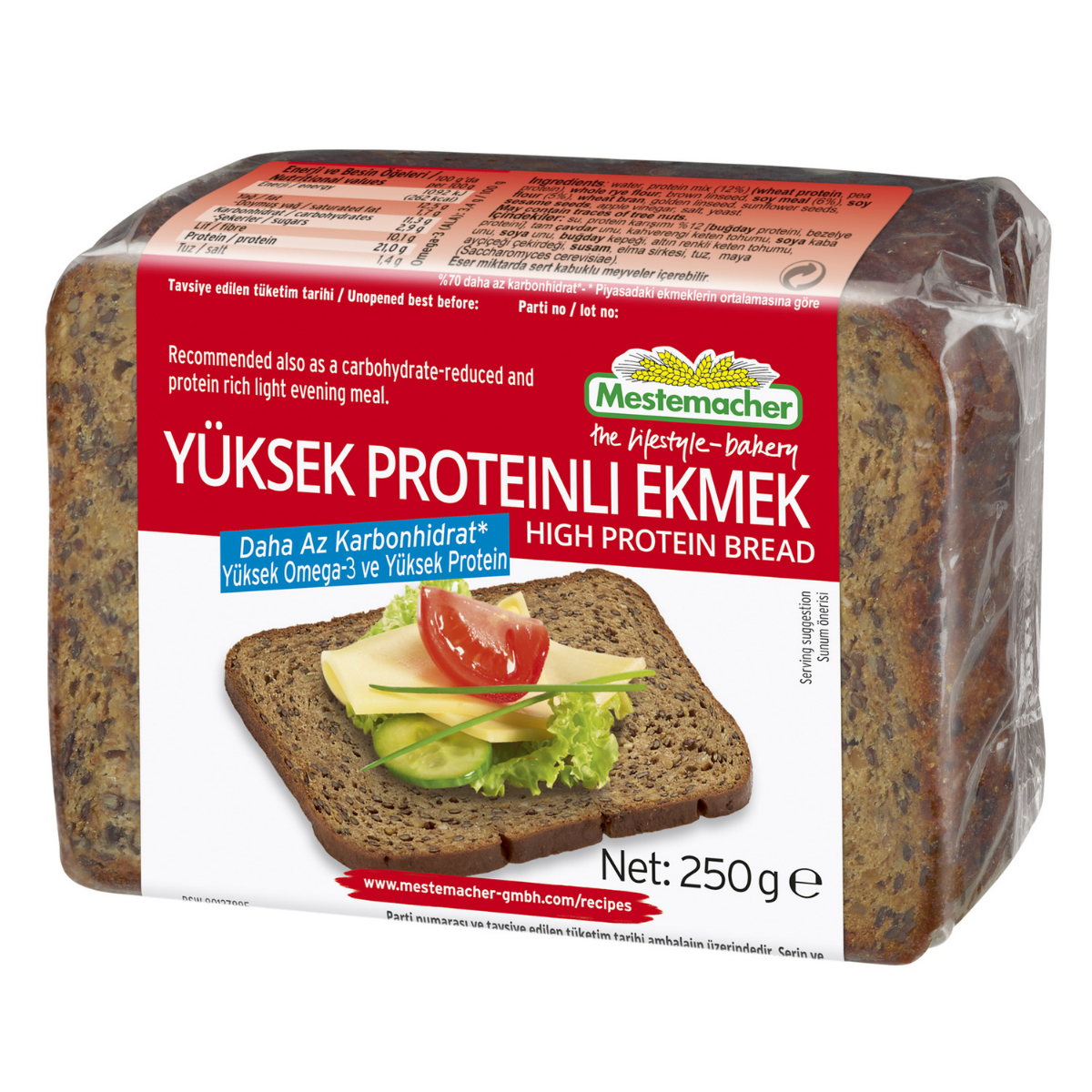 Yüksek Proteinli Ekmek 250 gr