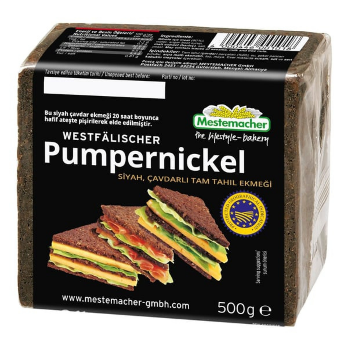 Siyah Çavdarlı Tam Tahıl Ekmeği 500 gr