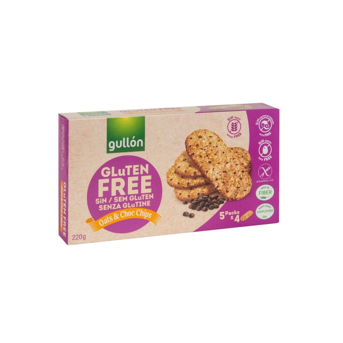 Glutensiz Yulaflı Çikolata Parçacıklı Bisküvi 220 gr